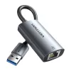USB to Gigabit Ethernet Adapter Vention CEZ — Wired USB host interface, 1000 Mbit/s, Grey