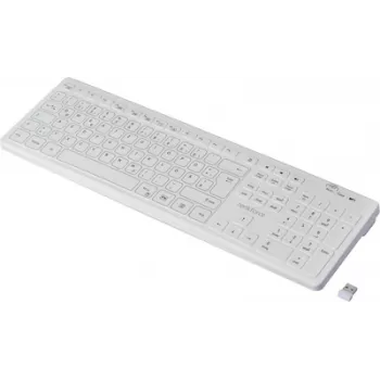 Renkforce RF-WRK-300 Wireless Hygiene-Keyboard German QWERTZ Windows White matt (RF-6304712)