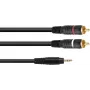 Adapter cable Omnitronic 3.5mm jack to 2×RCA, 1.5 m, model 30225151