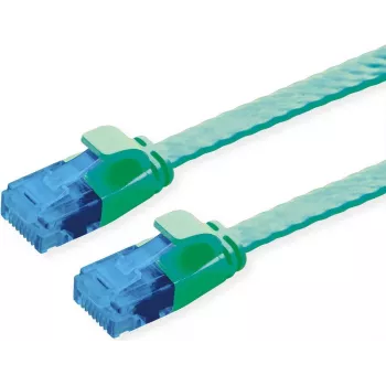 VALUE Patch Cable Cat.6A (Class EA) UTP, extra-Flat, Green, 5 m (21.99.2045)