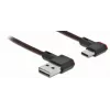 USB Cable DeLOCK EASY-USB 2.0 Type-A male to Type-C male angled 0.2m black