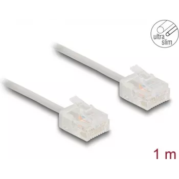 Network Cable DeLOCK RJ45 Cat.6 UTP Ultra Slim 1m Grey