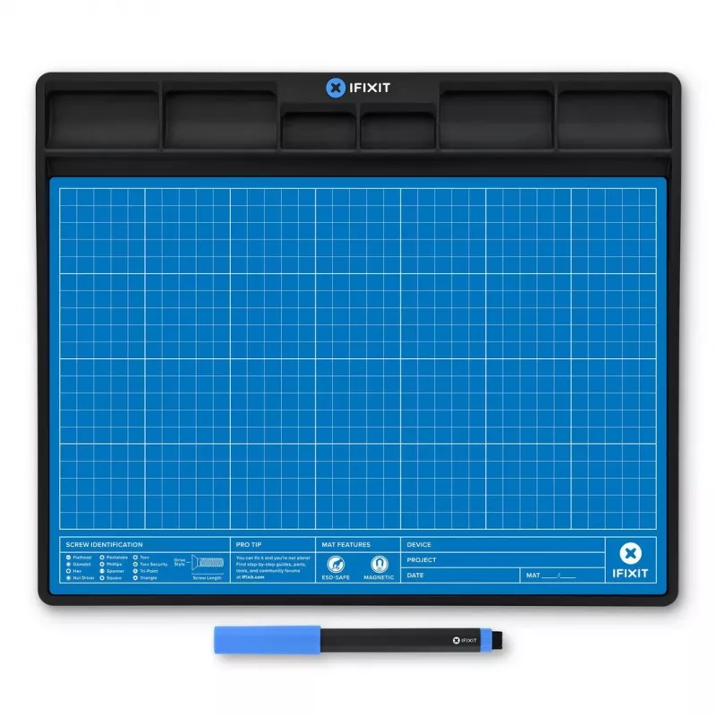 Magnetic Mat iFixit FixMat 1 300x250 mm with Pen