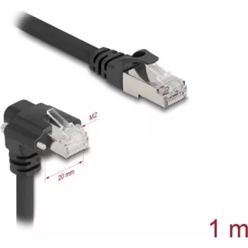 DeLOCK networking cable Black 1 m Cat6 SF/UTP RJ-45