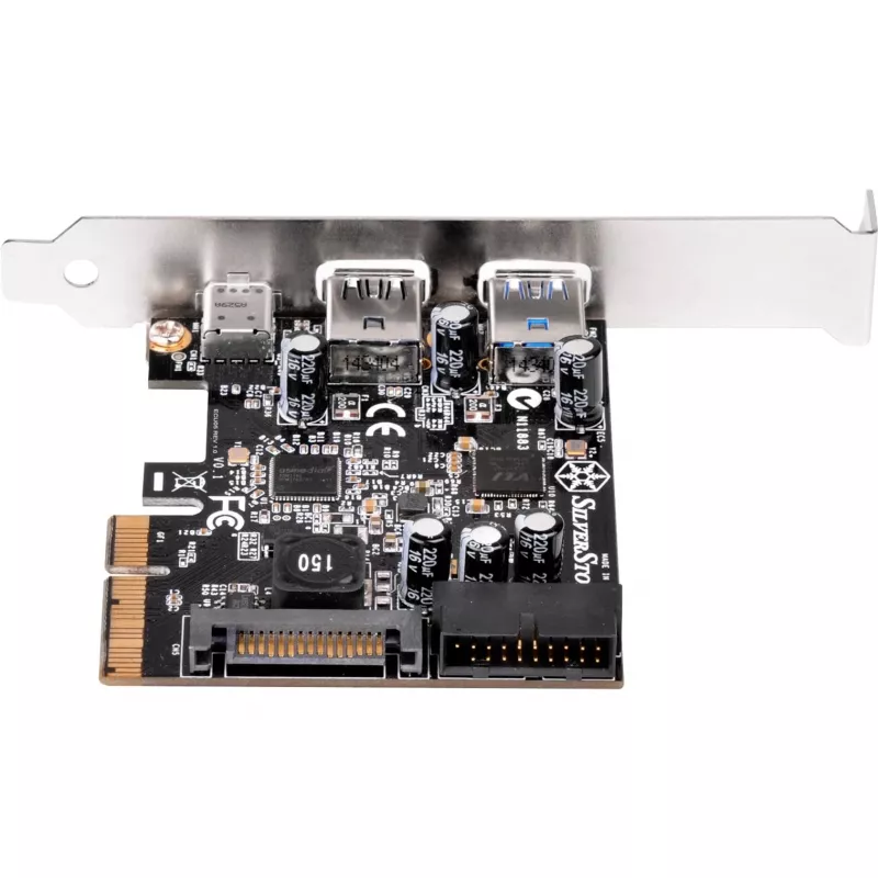 SilverStone ECU05 - USB-Adapter - PCIe 2,0 x2 Low Profile - USB 3,1 Type C x 1 + USB3.0 x 2 + USB3.0 (intern) x 2 (SST-ECU05)