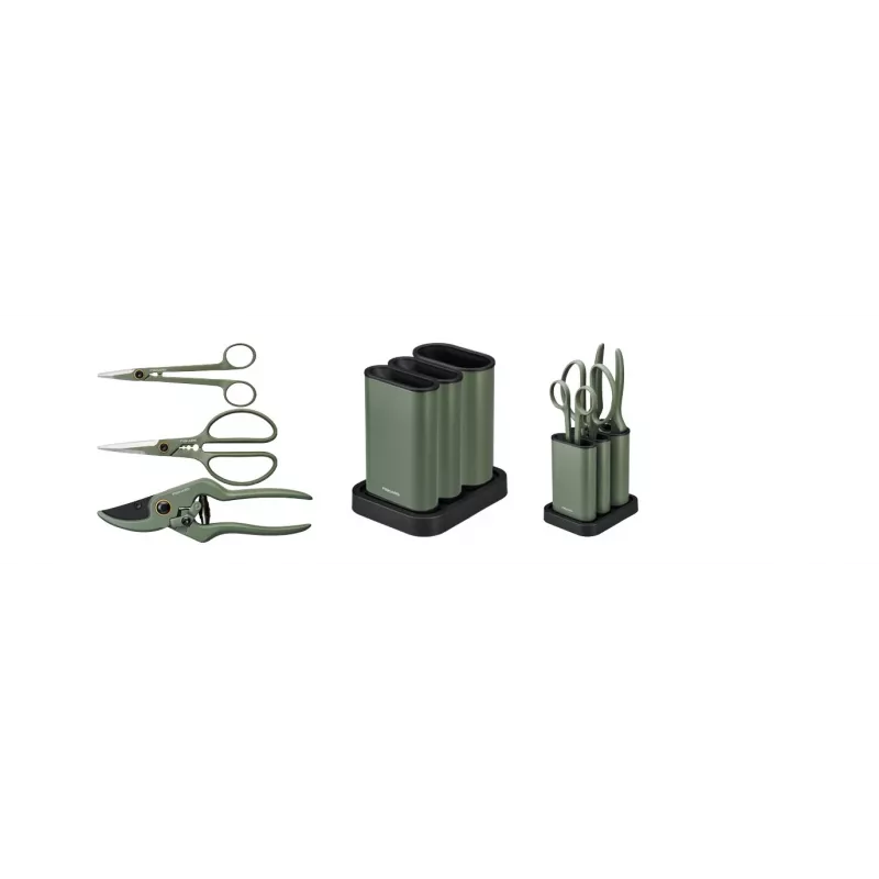 Fiskars plant care set 3 pcs 1075317 — hand trowel, transplanter and cultivator for potted and garden plants