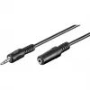 Wentronic Goobay 3,5mm-jack-Extension Cable, Black, 5 m - jack 3,5 mm-Plug (3-Pin, Stereo) > jack 3,5 mm-Socket (3-Pin, Stereo) (50090)