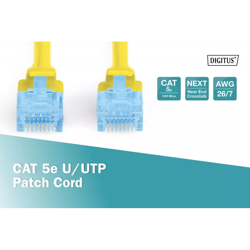 Patch Cord Digitus CAT 5e U/UTP DK-1512-050/Y 5m Yellow