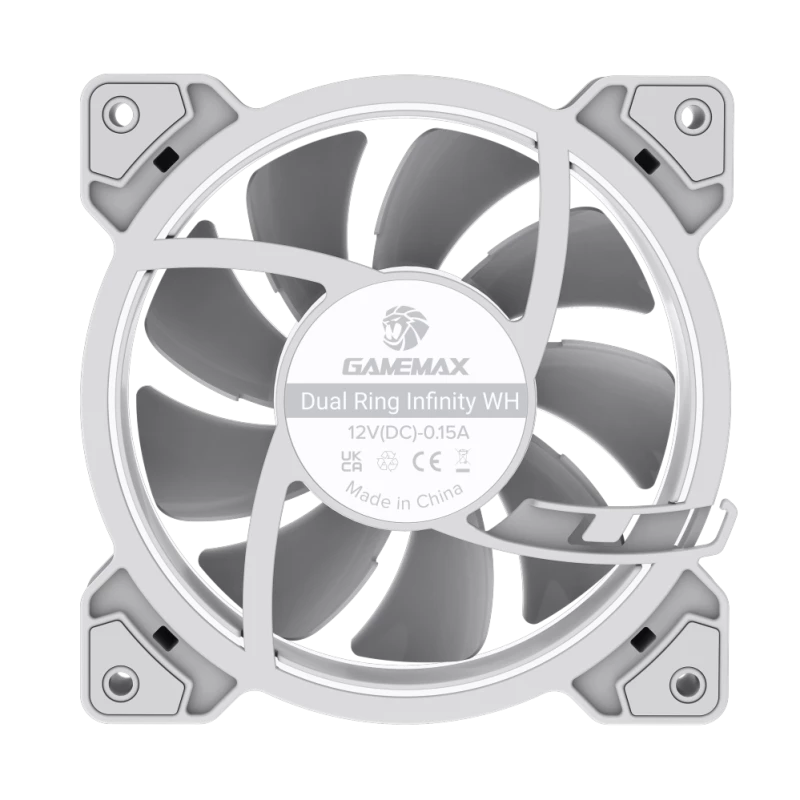 Gamemax | Case fan | DUAL RING INFINITY | White