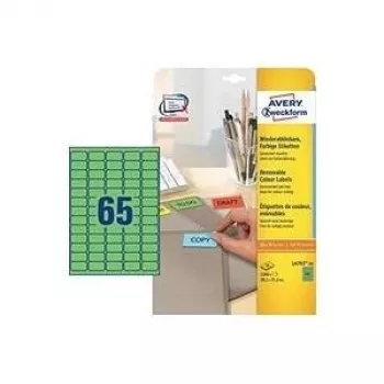 Self-adhesive label Avery L4792-20 Green