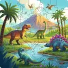 Wooden Puzzles Kids - Dinosaur World (44 Pieces)