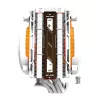 Processor cooler Darkflash E400 PLUS (white) — active air cooling for CPU, tower design, single-fan configuration