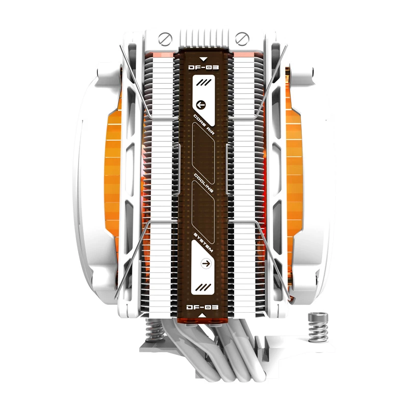 Processor cooler Darkflash E400 PLUS (white) — active air cooling for CPU, tower design, single-fan configuration