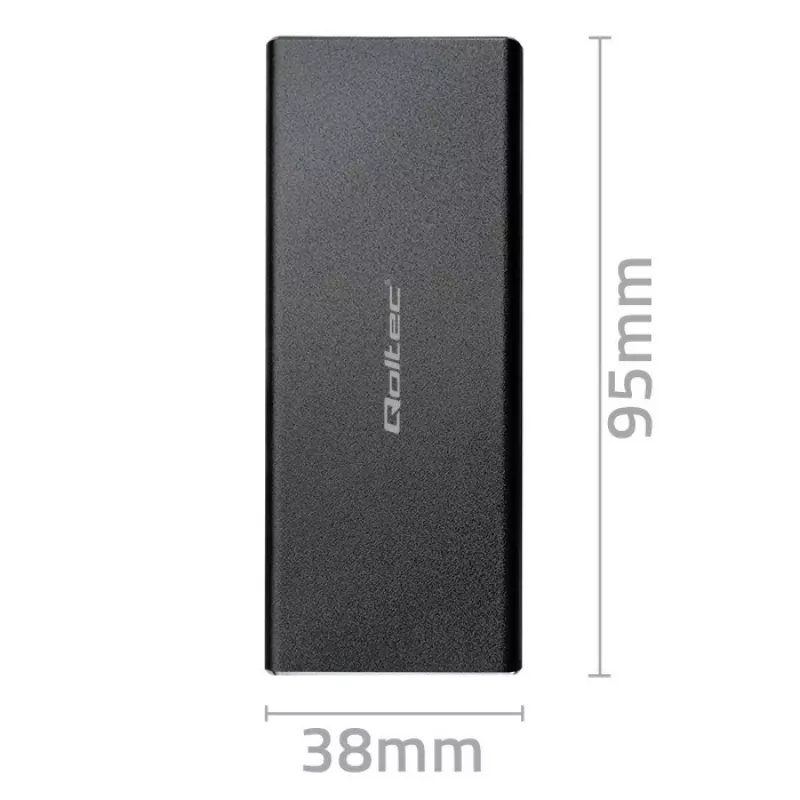 M.2 SATA SSD Enclosure QOLTEC 51854 USB 3.0 tool-free