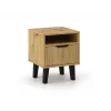 SCANDI 1S SLIM OAK ARTISAN BEDSIDE TABLE