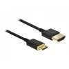 DeLOCK Slim Premium - Video-/Audio-/Network Cable - HDMI - 36 AWG - HDMI, 19-pin (M) - to - Mini-HDMI, 19-pin (M) - 2,0m - Triple Insulation - Black (84778)