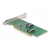 DeLOCK PCI Express 4.0 x16 Card to 4 x SFF-8639 NVMe - Bifurcation - Low Profile Form Factor