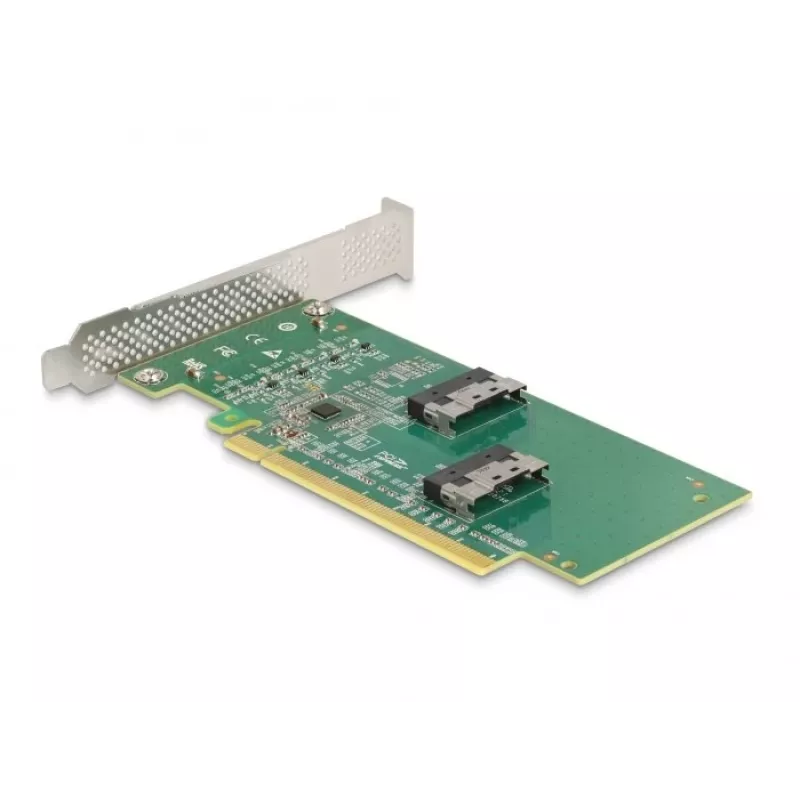 DeLOCK PCI Express 4.0 x16 Card to 4 x SFF-8639 NVMe - Bifurcation - Low Profile Form Factor