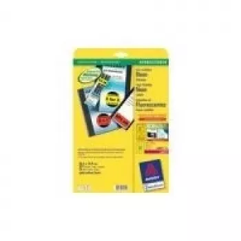 Avery Zweckform L6003 - Labels - neon red - 63,5 x 29,6 mm - 675 label(s) (25 Sheets x 27) - special offer (L6003-25)