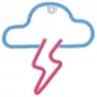 Neon Light MANTA SNL71BL Cloud with Lightning Blue‑Pink – decorative LED neon sign