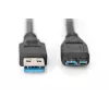 ASSMANN SuperSpeed USB 3.0 Cable, USB A Plug Micro USB B-Plug, Cu AWG 28, 2x Shielded, dl. 1.0m (AK-300116-010-S)