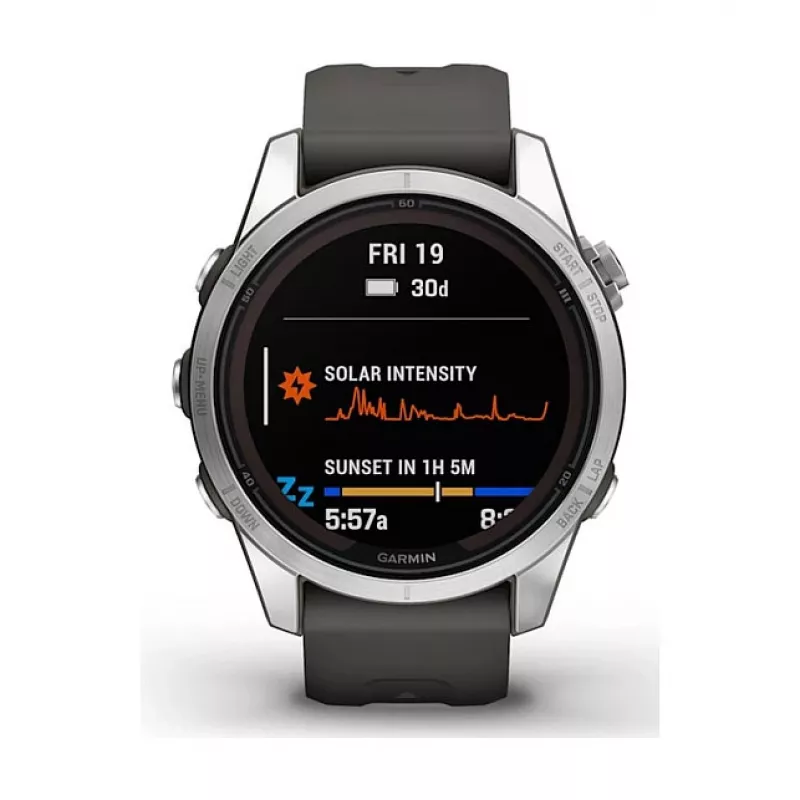 Garmin fēnix 7S Pro 3.05 cm (1.2) MIP 42 mm Digital 240 x 240 pixels Touchscreen Silver Wi-Fi GPS (satellite)