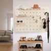Cable organizer MACLEAN MC-131 WD wooden board for desk and wall mounting, max load 20 kg