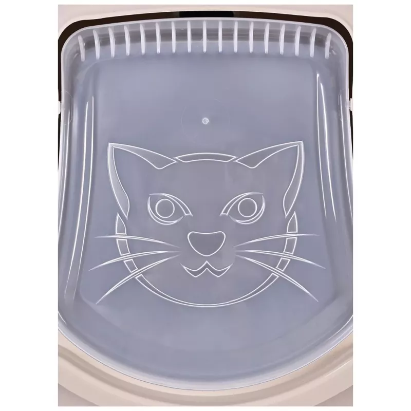 Litter box DIAMENTIQ BAYA, plastic, reversible doors, 55.5×40×38.7 cm, beige