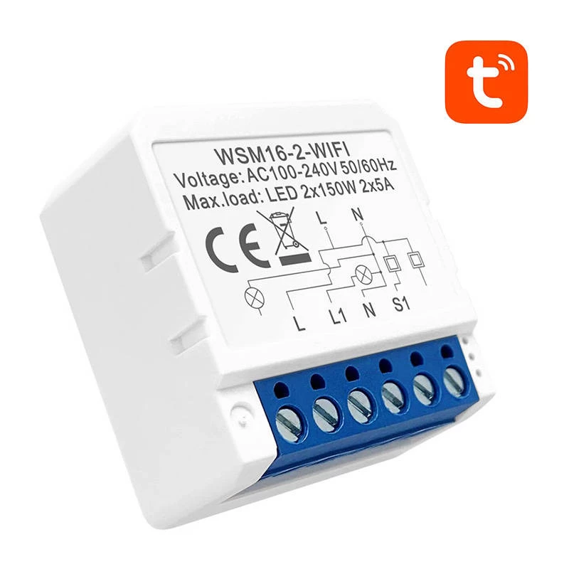 Smart switch module Avatto WSM16-W2 WiFi remote control, single-channel relay for home automation