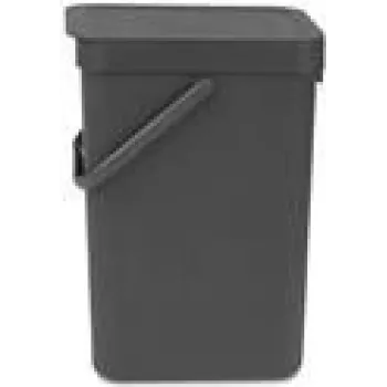 brabantia Waste Bin Black &amp, Go 12 l grey (109805)
