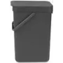 brabantia Waste Bin Black &amp, Go 12 l grey (109805)