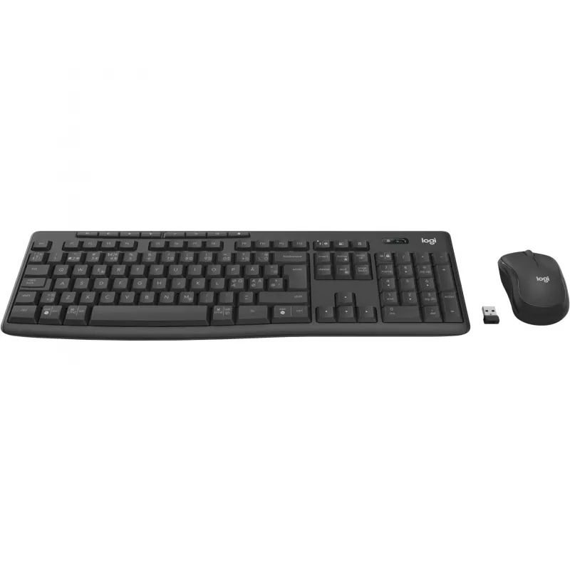 Logitech MK370 Combo for Business Keyboard Mouse included Office RF Wireless + Bluetooth QWERTY Nordic Graphite
