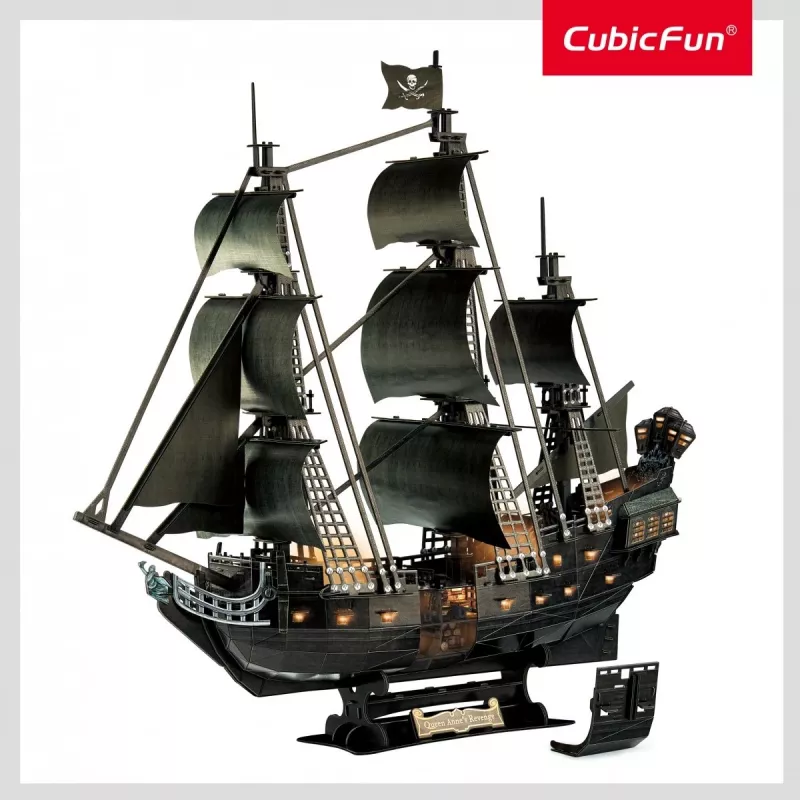 3D LED Puzzle Queen Annes L522H — decorative illuminated model kit with LED lighting