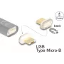 Cable Gender Changer DeLOCK 66575 Magnet USB Micro-B Gold White