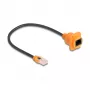 DeLOCK networking cable 90804 0.3 m Cat5e U/UTP RJ-45 Black Orange
