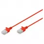 Patch cable DIGITUS CAT6 U-UTP Slim, 2 m, red