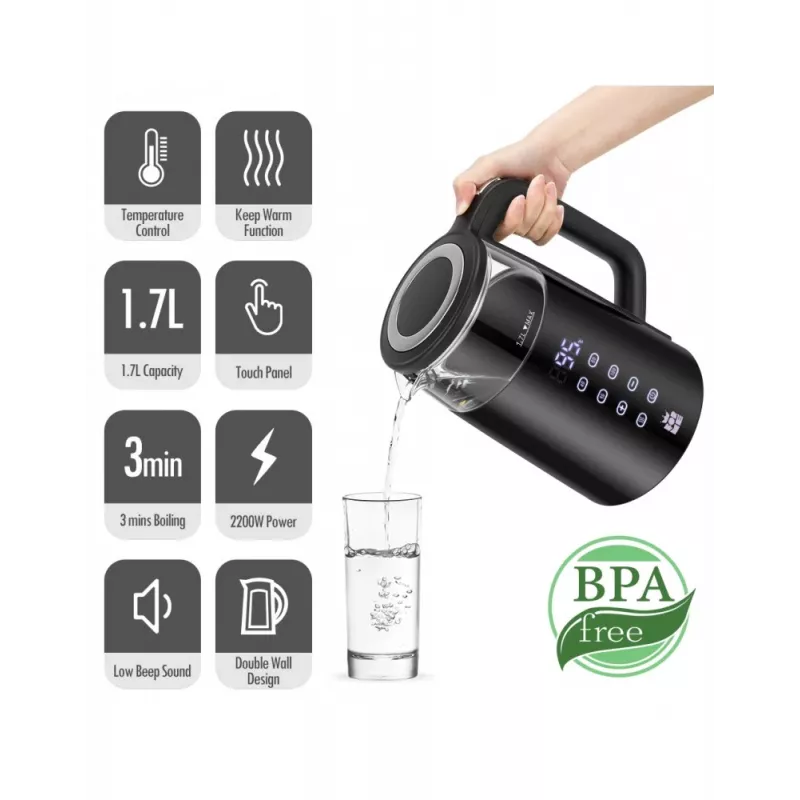 Electric kettle Forme FKG-4017 1.7L 2200W Black