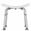 Rectangular adjustable shower stool