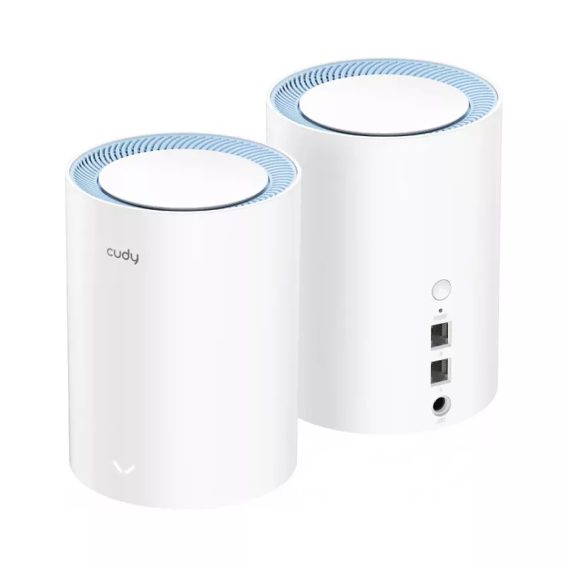 Mesh system Cudy M1200 2-pack — Dual-band Wi‑Fi 5 (300/867 Mbps), 2 units, 1x LAN port, supports 100 devices