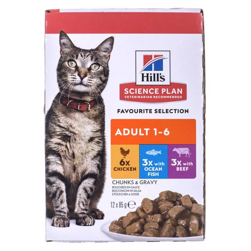 HILL'S Feline Adult Multipack Classic - pouch 12x85g