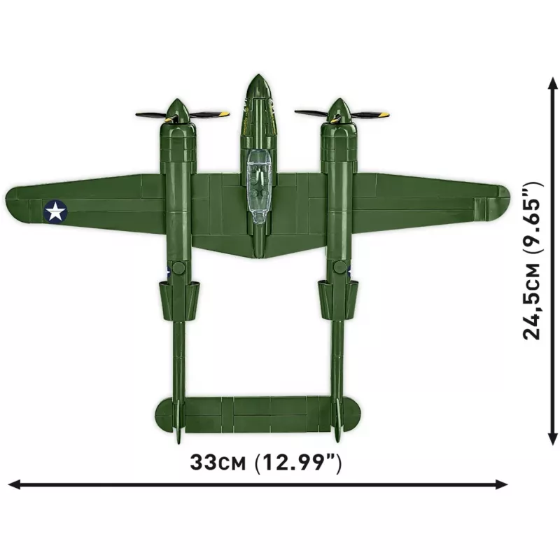 COBI Lockheed P-38 Lightning. Product type: Building blocks, Recommended age (min): 7 yr(s), Theme: Armed Forces, Number of pieces: 332 pc(s)