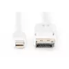 DisplayPort Connection Cable Digitus AK-340102-010-W