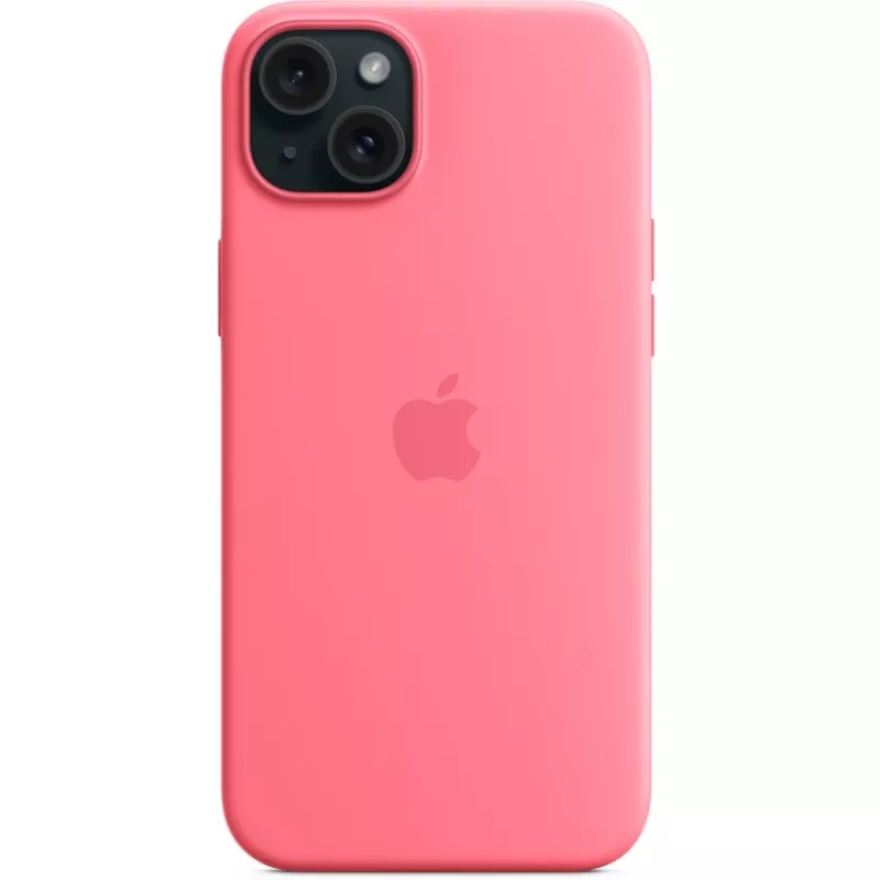 Silicone Case Cover Apple iPhone 15 Plus Pink Monochromatic 6.7 inch