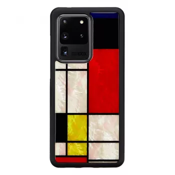 Protective phone case iKins for Samsung Galaxy S20 Ultra — Mondrian Black