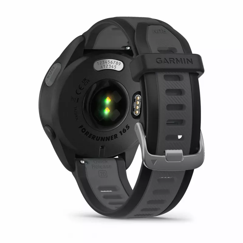 Garmin Forerunner 165 Music - Black - Sports watch with strap - Silicone - Slate Gray - Wrist size: 126-203 mm - Display 3 cm (1.2) (010-02863-30)