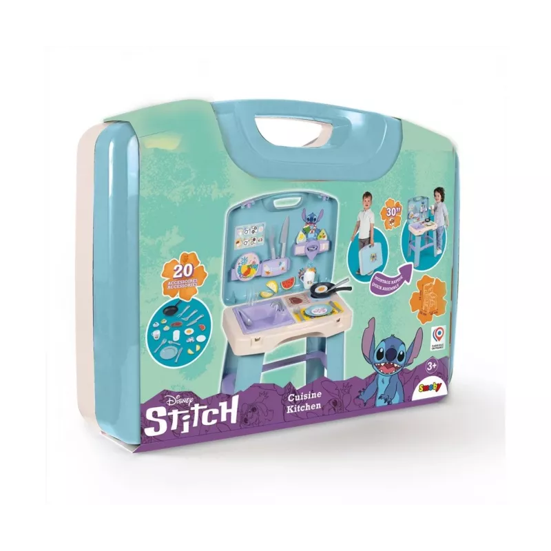 Play kitchen SMOBY Stitch Kitchen 7600311909 with accessories – children's role-play kitchen set