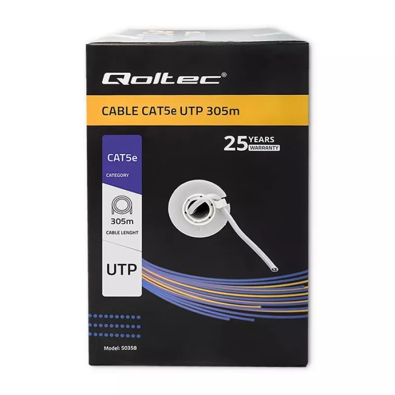 Qoltec Patchcord UTP cable CAT5E, 305m