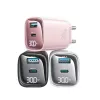 Charger usams CC229 30W GaN USB-C and USB LED compact travel charger