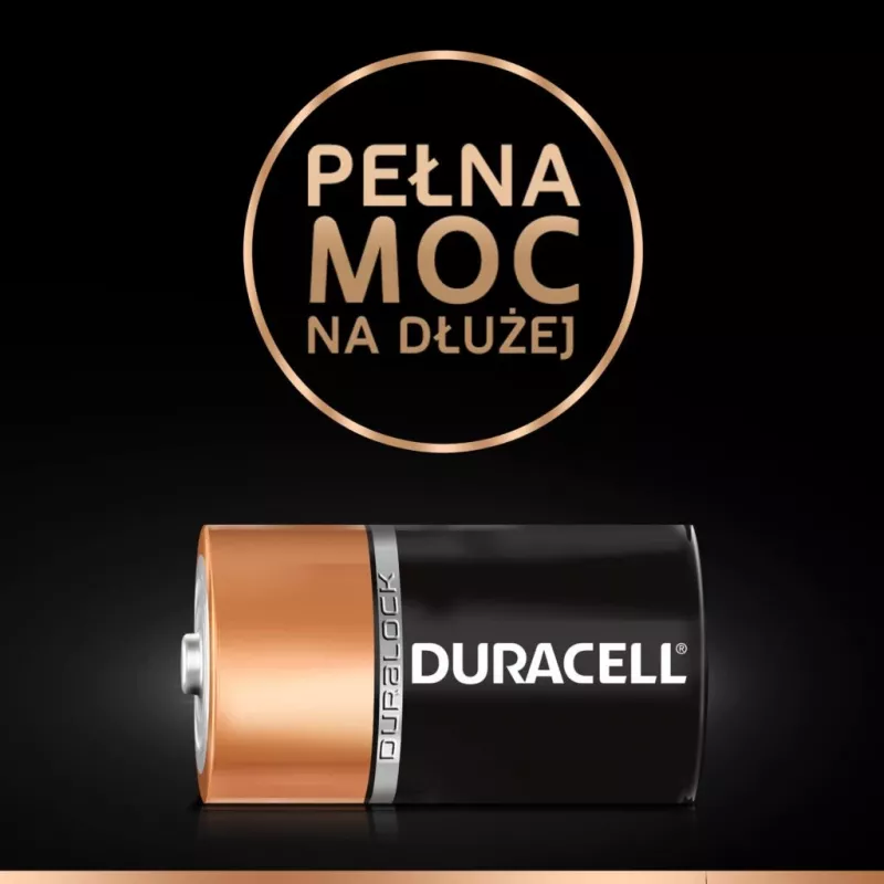 Battery Duracell Basic D (R20) — pack of 2, primary zinc-carbon cells