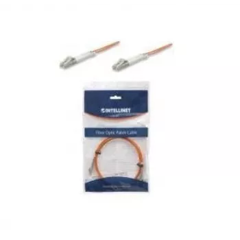 Intellinet Fiber Optic Patch Cable, OM2, LC/LC, 3m, Orange, Duplex, Multimode, 50/125 µm, LSZH, Fibre, Lifetime Warranty